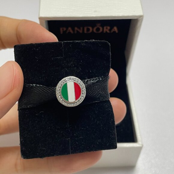 Pandora Italy Flag Exclusive Charm Bead - Picture 1 of 5